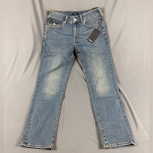 True Religion Jeans Geno SN Flap Slim 32 x 32 Medium Fog Wash NWT MSRP $159